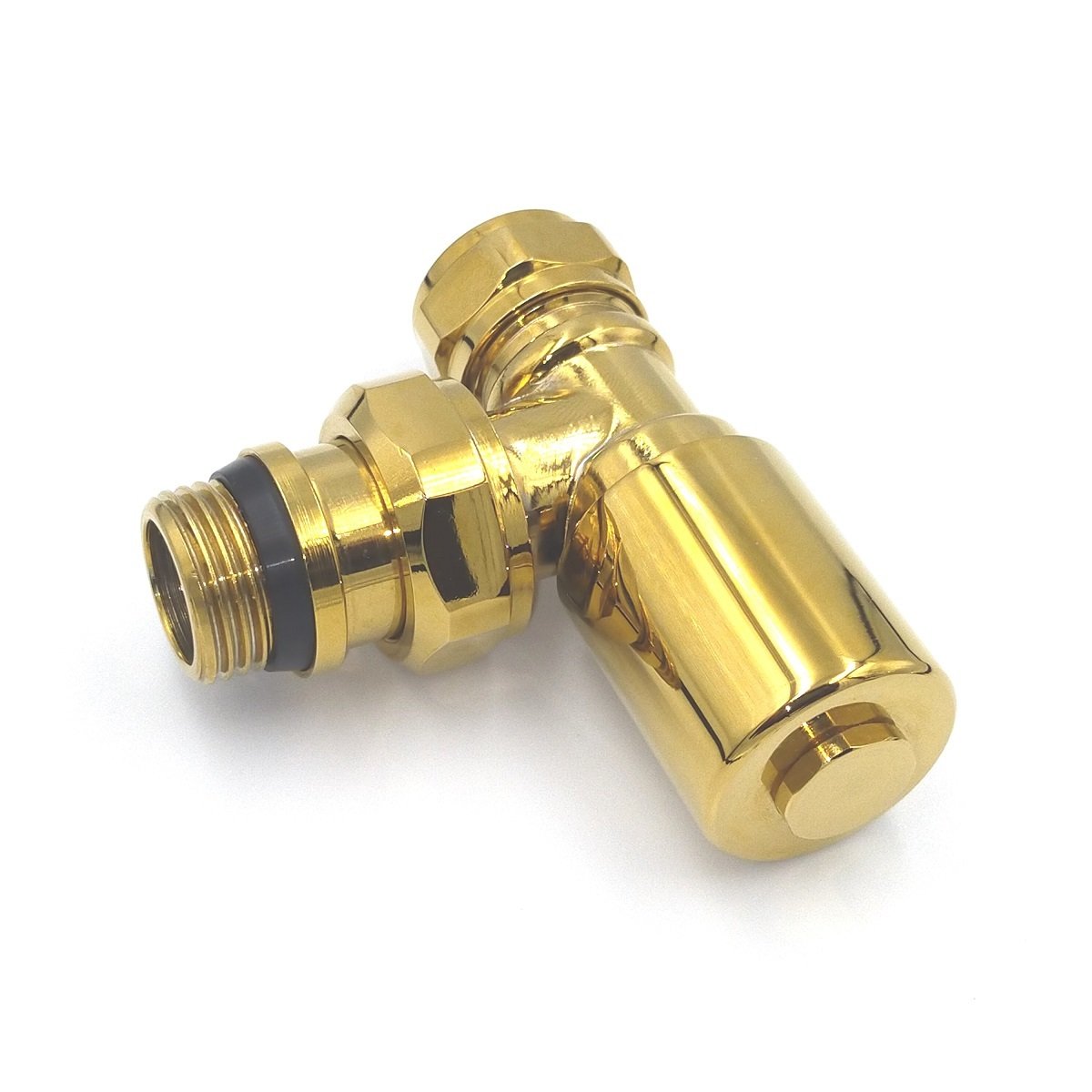 Golden Corner Radiator Valve with Metal Handle (16x2 Pex)