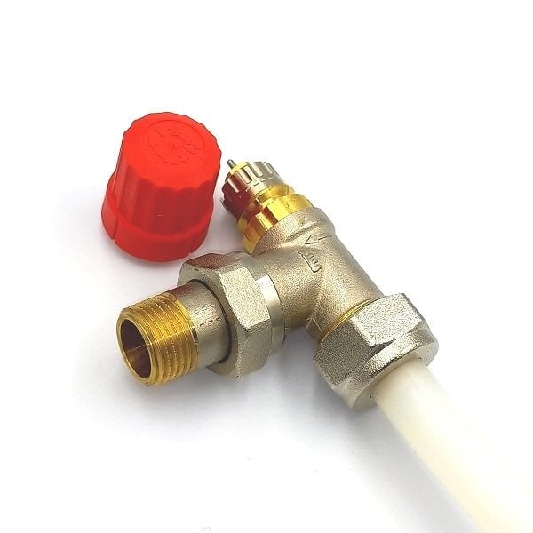 Corner Thermostatic Radiator Valve with Gas Sensor (Pex)