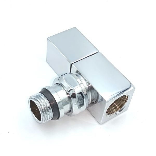 Kare Krom Köşe Radyatör Vanası