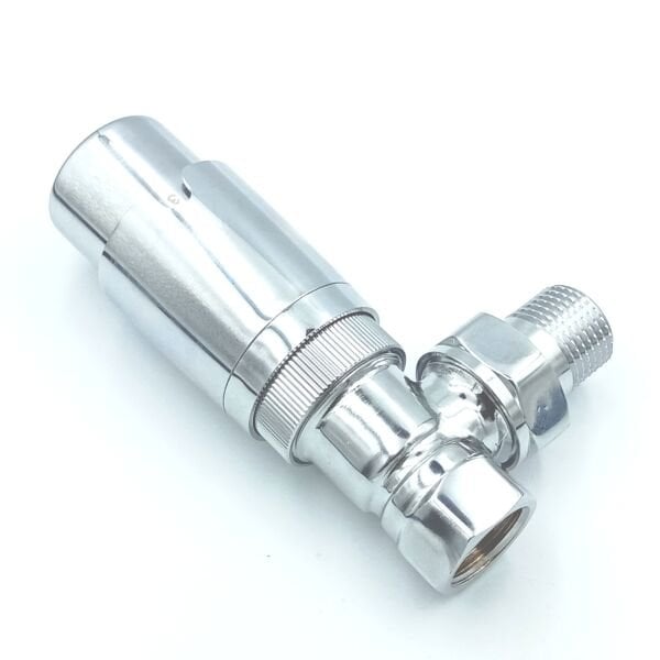 Krom Köşe Termostatik Radyatör Vanası