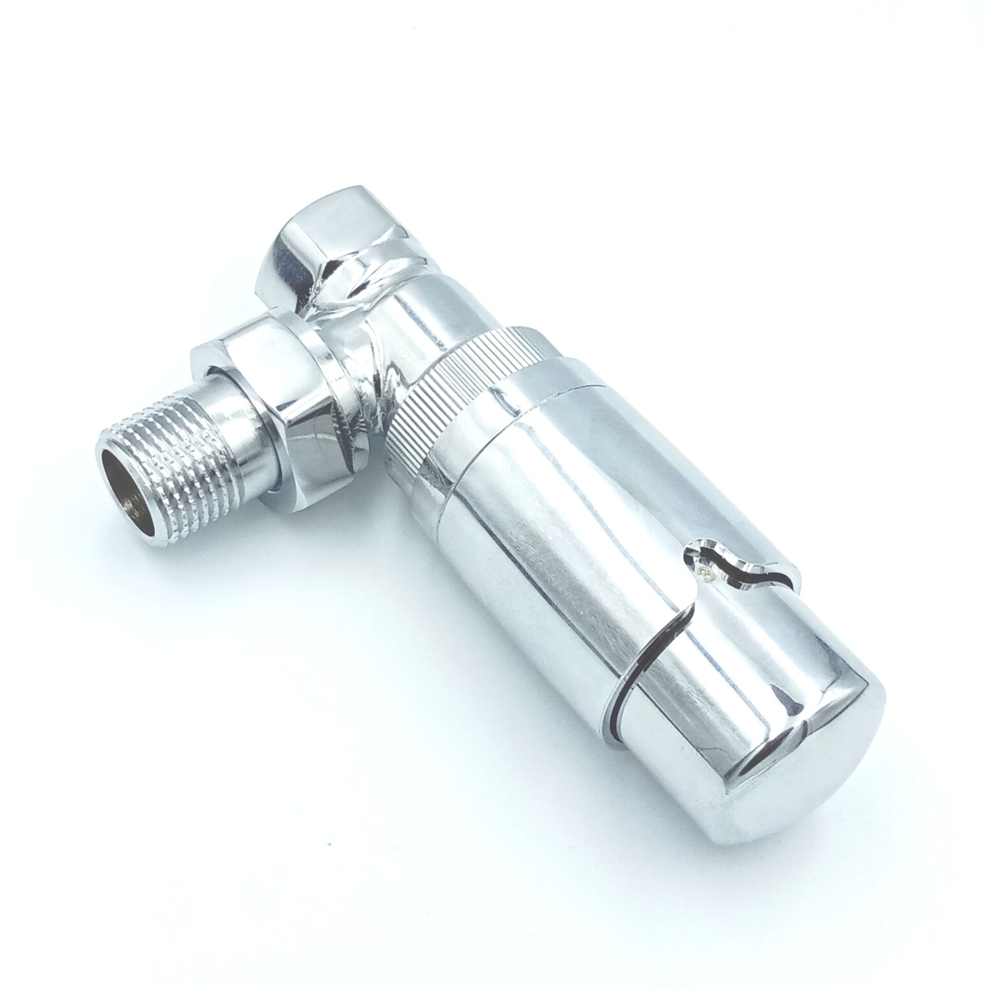 Krom Köşe Termostatik Radyatör Vanası