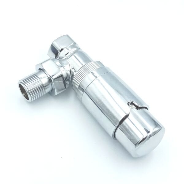 Krom Köşe Termostatik Radyatör Vanası