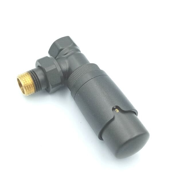 Antrasit Köşe Termostatik Radyatör Vanası