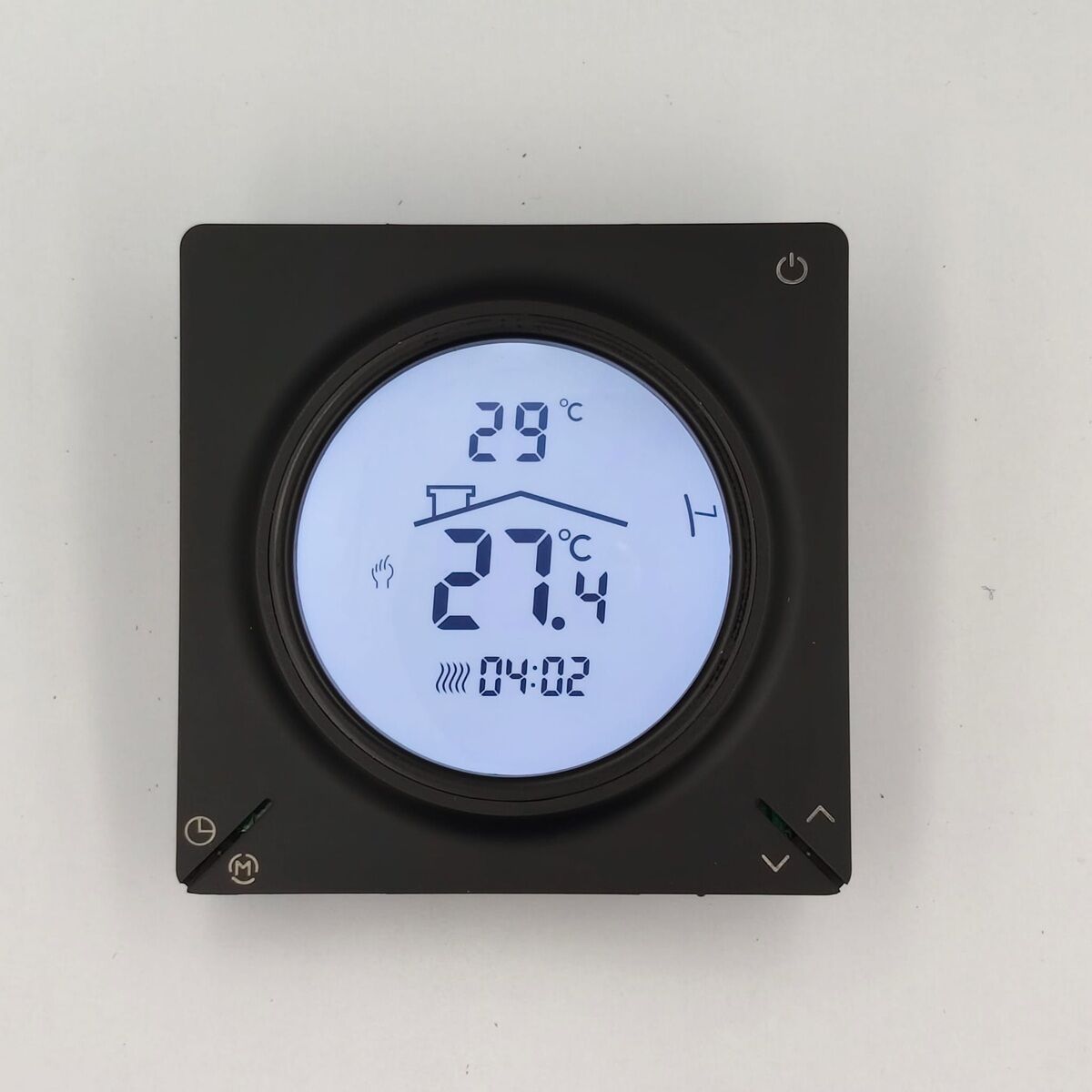 Wifi Siyah Dijital Kablolu Oda Termostatı
